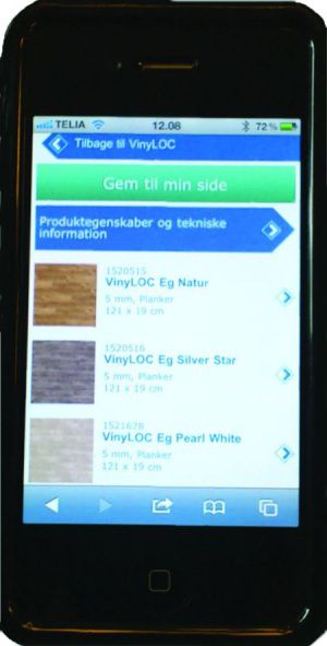 Oversigt over gulvene på smartphone