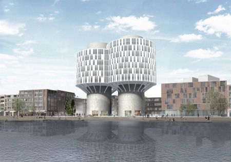 Ambitiøst kontorprojekt i gamle cementsiloer