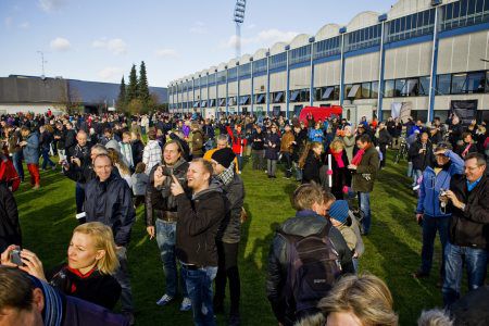 Gasbeholders fald blev et tilløbsstykke