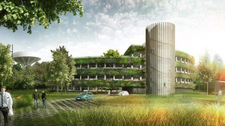 Rundt og grønt parkeringshus til 50 mio. kroner