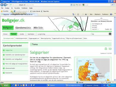 Find salgsprisen på ejendomme