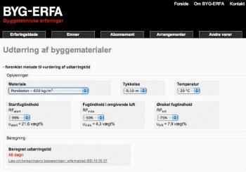 Værktøj til vurdering af materialers udtørringstid